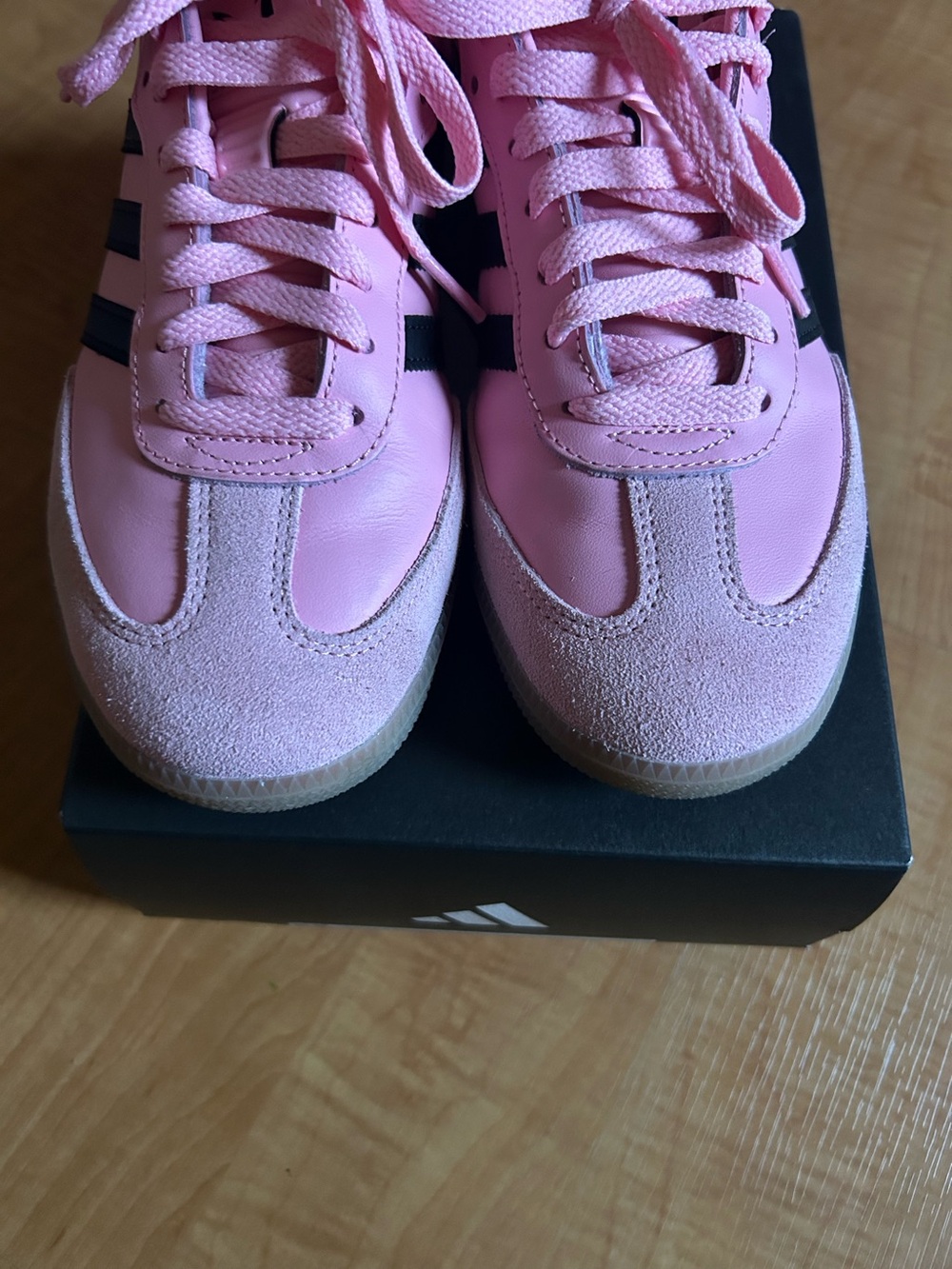 NIB Adidas Samba Messi Indoor Soccer Shoes Men’s 6 Women’s 8.5 Light Pink Black - Picture 5 of 9